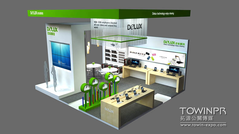 2012年多彩科技國外展位設(shè)計