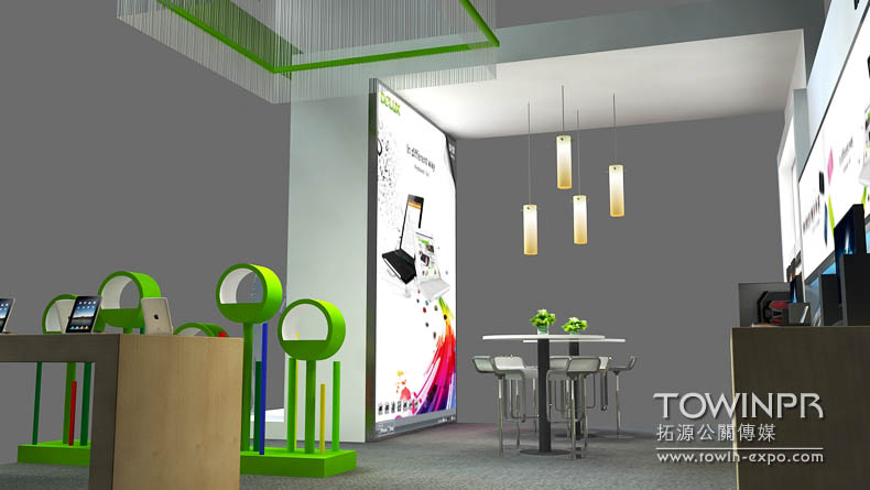 2012年多彩科技國外展位設(shè)計