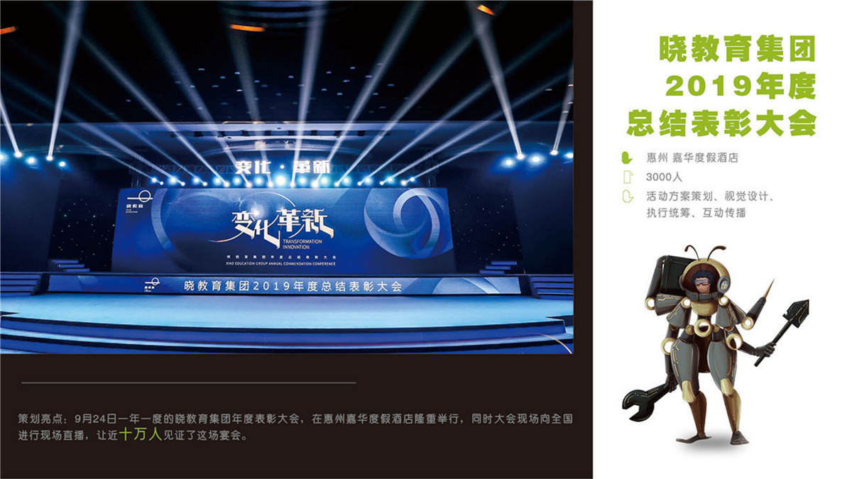 【惠州活動(dòng)策劃執(zhí)行】曉教育集團(tuán) 2019 年度總結(jié)表彰大會(huì)